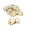 thumbnail image 1 of Natural Rawhide Dog Bones Dental Treats Long Lasting Knotted Beef Chews 8" - 9" (5 bones), 1 of 1