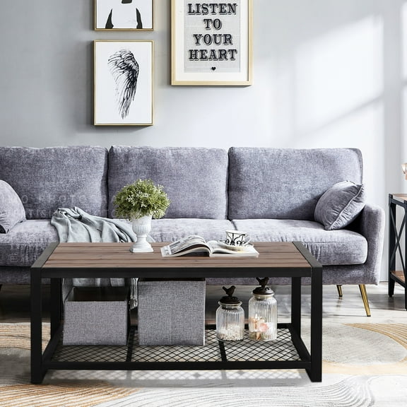 Natural Reclaimed Wood Console Coffee Table For Living Room Interior, Industrial Solid Element, 44 In. Depth, 23 Width, 18 Height, 27.8 Lb Volume In Wood, Style Piece, 42.8-inch 23.55-inch