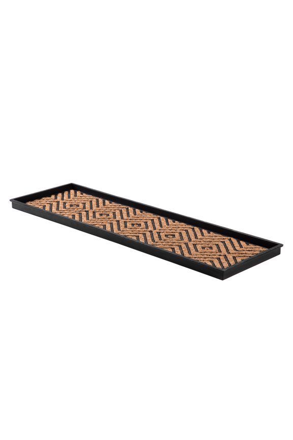Natural & Recycled Rubber Boot Tray with Diamond Coir and Rubber Insert