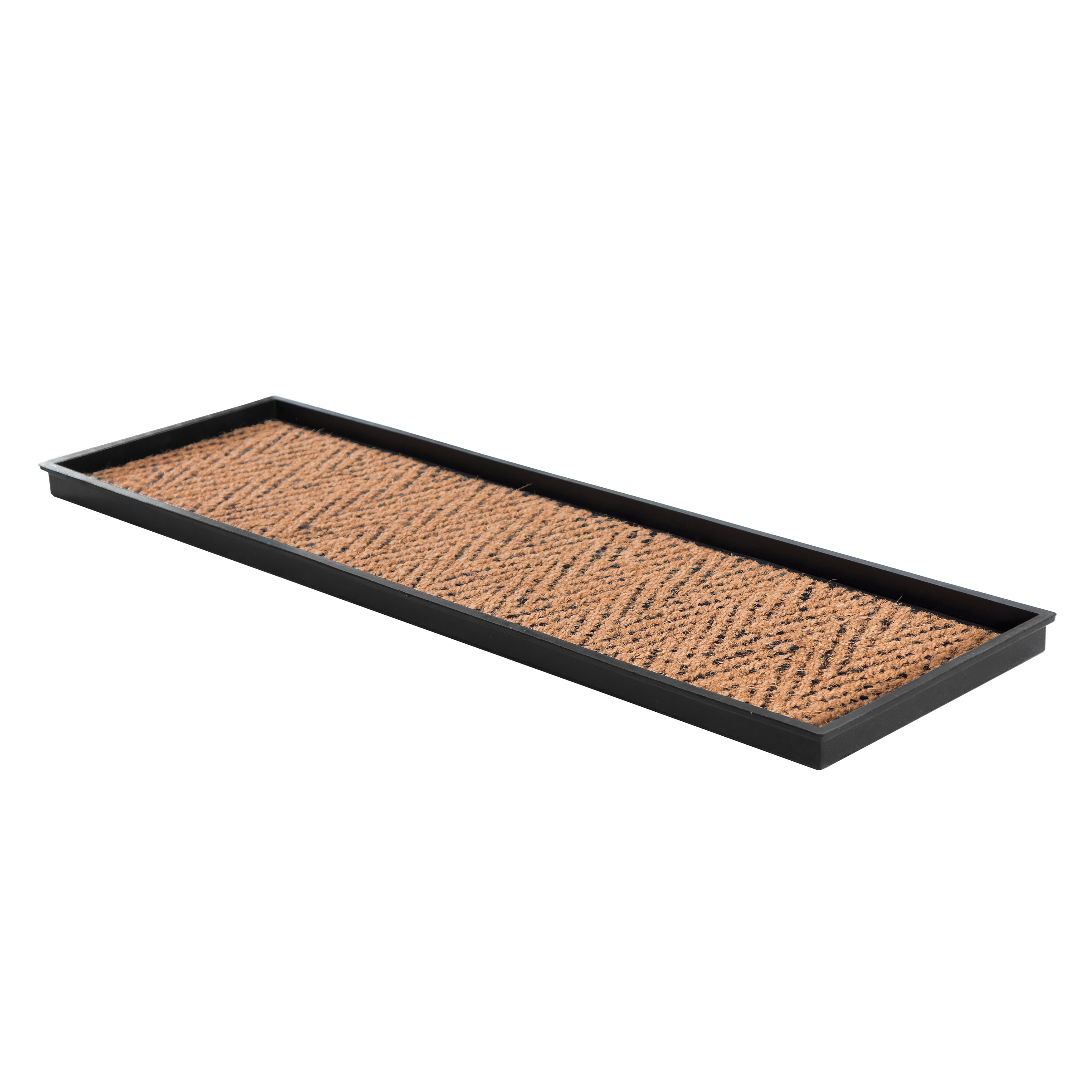 Natural & Recycled Rubber Boot Tray with Tan & Black Coir Insert