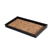 Natural & Recycled Rubber Boot Tray with Tan & Black Coir Insert