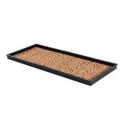 Natural & Recycled Rubber Boot Tray with Tan & Black Coir Insert