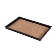 Natural & Recycled Rubber Boot Tray with Tan & Blue Coir Insert