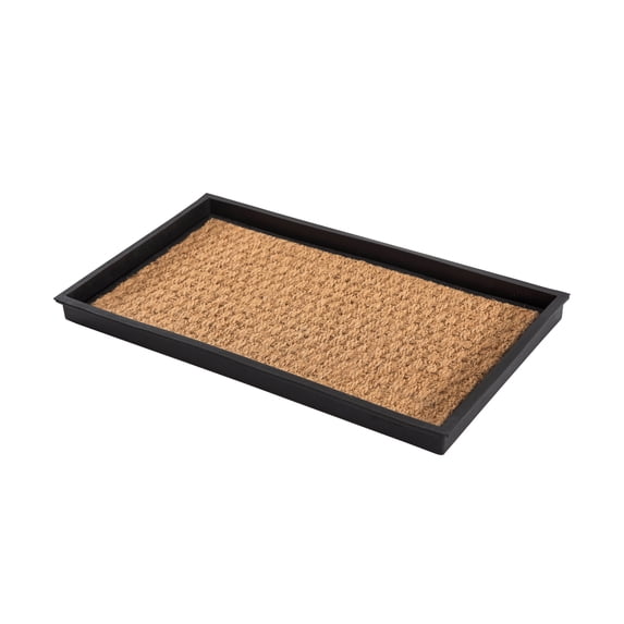 Natural & Recycled Rubber Boot Tray with Tan Coir Insert