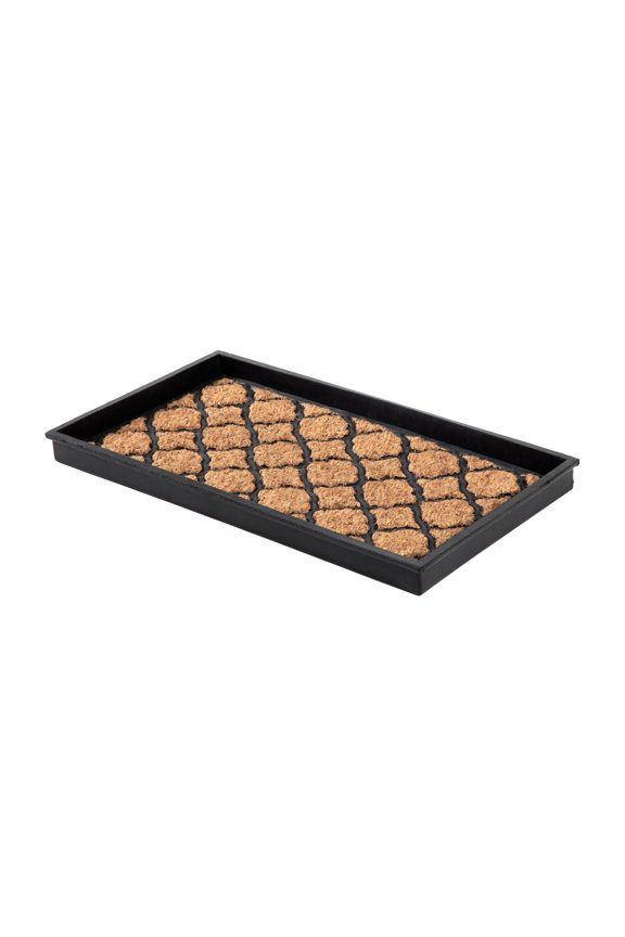 Natural & Recycled Rubber Boot Tray with Trellis Coir and Rubber Insert