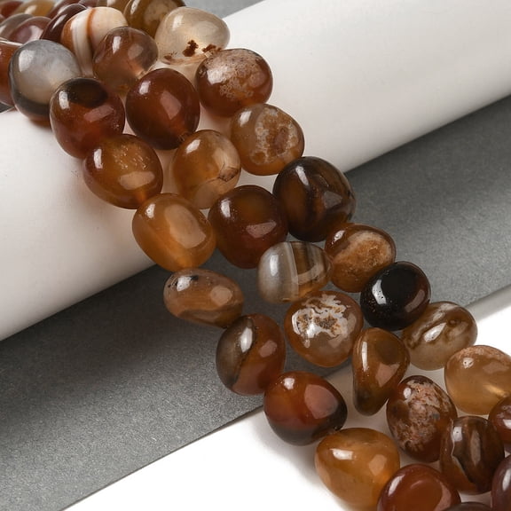 Natural Red Agate Beads Strands Dyed & Heated Nuggets Tumbled Stone 8.5~11.5x8~11x8~10mm Hole: 1.1mm about 36~42pcs/strand 15.55~15.94''(39.5~40.5cm)
