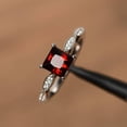 thumbnail image 1 of Natural Red Garnet 925 Sterling Silver Ring, Gift for Her, Engagemant Ring, Birthstone Rings for Women, Gift For Her, 1 of 2