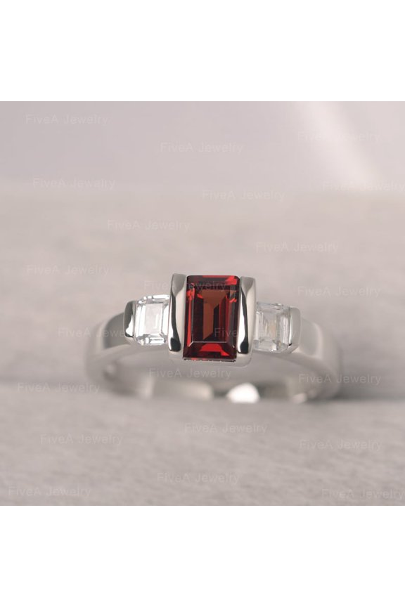 Natural Red Garnet 925 Sterling Silver Ring, Gift for Her, Engagemant Ring, Birthstone Rings for Women, Gift For Her