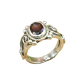thumbnail image 1 of Natural Red Garnet Gemstone 925 Sterling Silver Design Wedding Engagement Ring Gift Jewelry for Women, 1 of 5