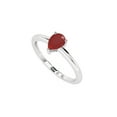 thumbnail image 1 of Natural Red Garnet Pear Shape Rings in Sterling Silver for Women, January Birthstone Jewelry for Her Birthday, Wedding Anniversary, Christmas, Mothers Day, 1 of 8