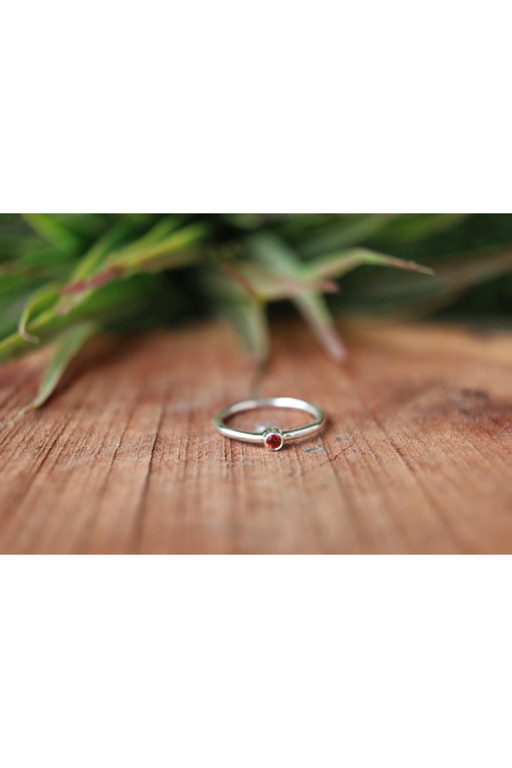Natural Red Garnet Ring, 925 Sterling Silver Ring, Charm Stone Ring, Handmade Ring, Personalized Gift, Pure Silver Band Ring, Gemstone Ring