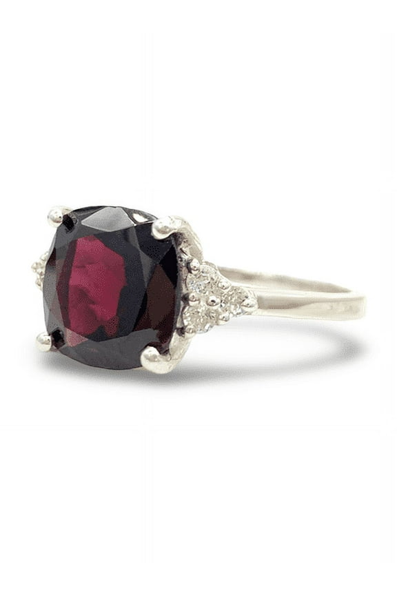 Natural Red Garnet Ring-Fine Quality Mozambique Garnet Ring-Genuine Garnet Birthstone Unique Ring-925 Solid Sterling Silver Ring-Ring