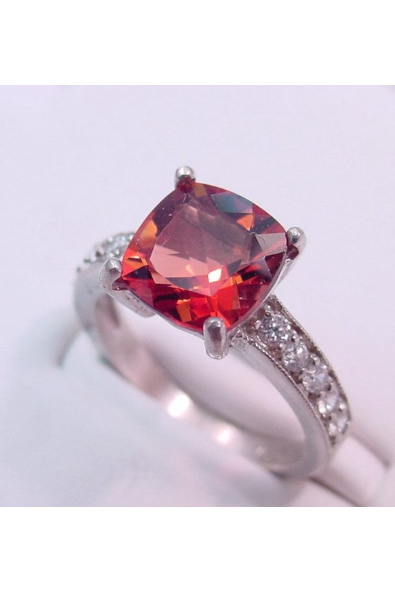 Natural Red Garnet Ring Garnet Ring-Genuine Garnet Birthstone Unique Ring-925 Solid Sterling Silver Ring-Ring