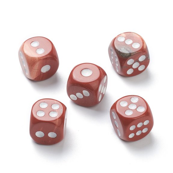 Natural Red Jasper Cabochons Dice 15x15x15mm
