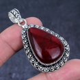thumbnail image 1 of Natural Red Labradorite Gemstone Handmade 925 Sterling Silver Pendant 2.21", 1 of 2