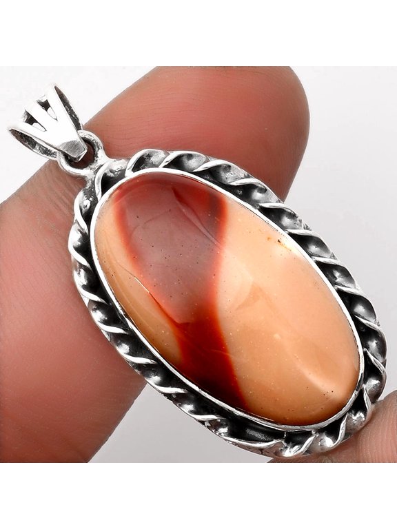 Natural Red Mookaite 925 Sterling Silver Pendant Jewelry P-1081 SDP108007