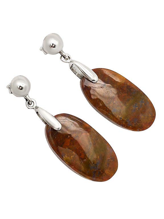 Natural Red Moss Agate 925 Sterling Silver Earrings Jewelry E-1199 SDE90649