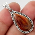 thumbnail image 1 of Natural Red Moss Agate 925 Sterling Silver Pendant Jewelry P-1514 SDP156104, 1 of 5