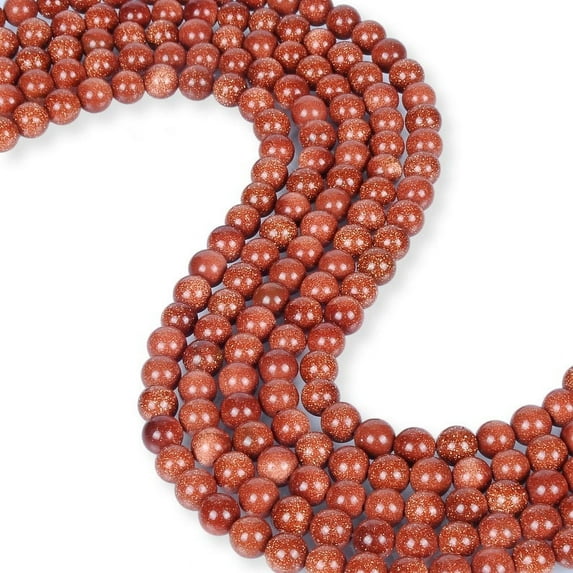 Natural Red Sunstone Gemstone Beads, Smooth 8mm Round Beads For DIY Making Jewelry