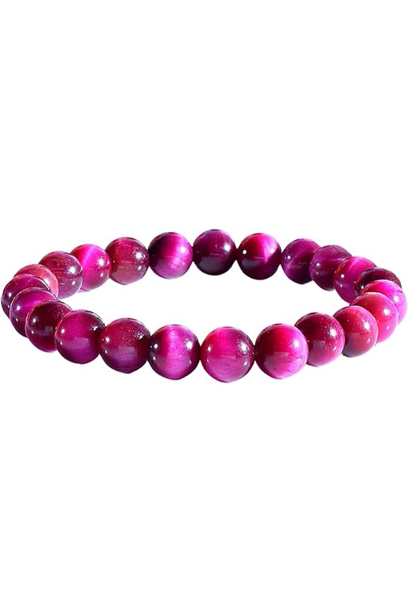 Natural Red Tigers Eye 10mm round Shape smooth Cut Beads Stretchable Bracelet for Men & Women.