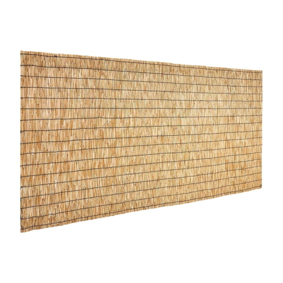 Natural Reed Fence Roll 4ft x 16.4ft, Decorative Privacy Screen Panel for Backyard Garden Divider, Patio Balcony Outdoor Curtain