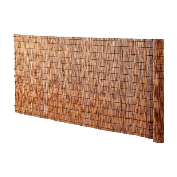 Natural Reed Fencing 5.5ft x 16.4ft, Reed Screen for Privacy, Backyard Fence Roll, Garden Fencing Divider, Outdoor Patio Decor, Brown
