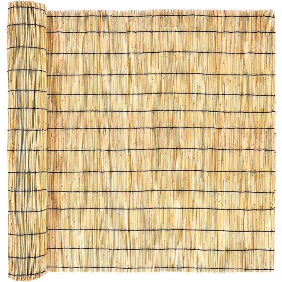 Natural Reed Fencing,Privacy Fence Bamboo-Like Screen Curtain Fencing for Garden,Balcony,Outdoor,Backyard Patio Decors Rolls-Yellow,3FT X 13.1FT