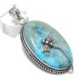 thumbnail image 1 of Natural Republic Larimar Gemstone 925 Sterling Silver Jewelry Pendant 2.44", 1 of 2