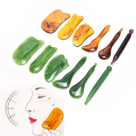 Natural Resin Amber Massage Tool Scraping Beeswax Guasha Scraper Massager Scrape