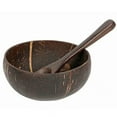 thumbnail image 1 of Natural Reusable Coconut Shell Bowl with Spoon for Warm and Cold Foods, 1 of 7