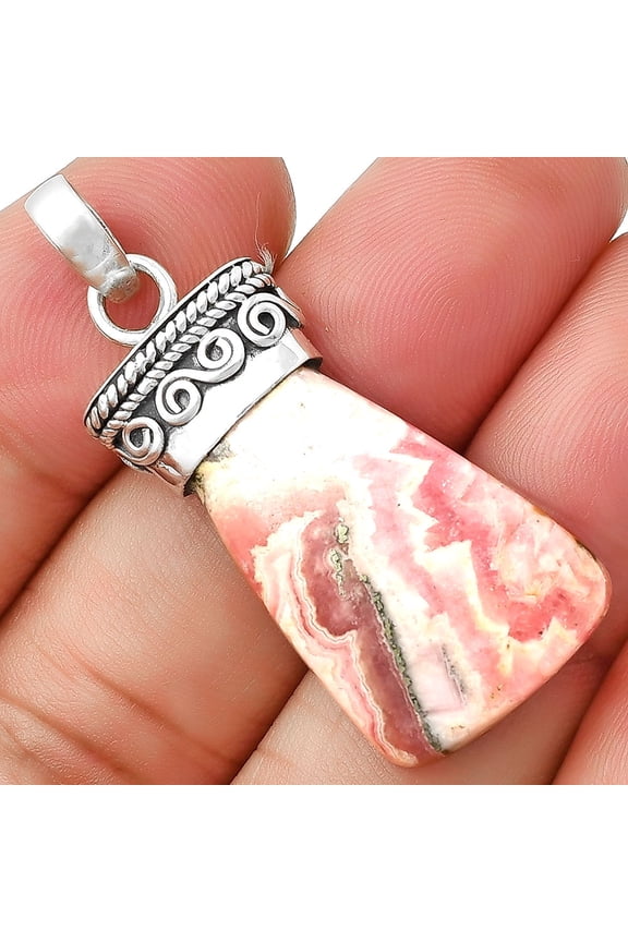 Natural Rhodochrosite Argentina 925 Sterling Silver Pendant Jewelry P-1331 SDP127341