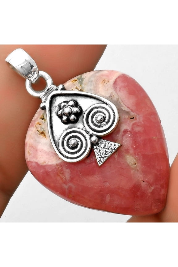 Natural Rhodochrosite Argentina 925 Sterling Silver Pendant Jewelry P-1388 SDP113226