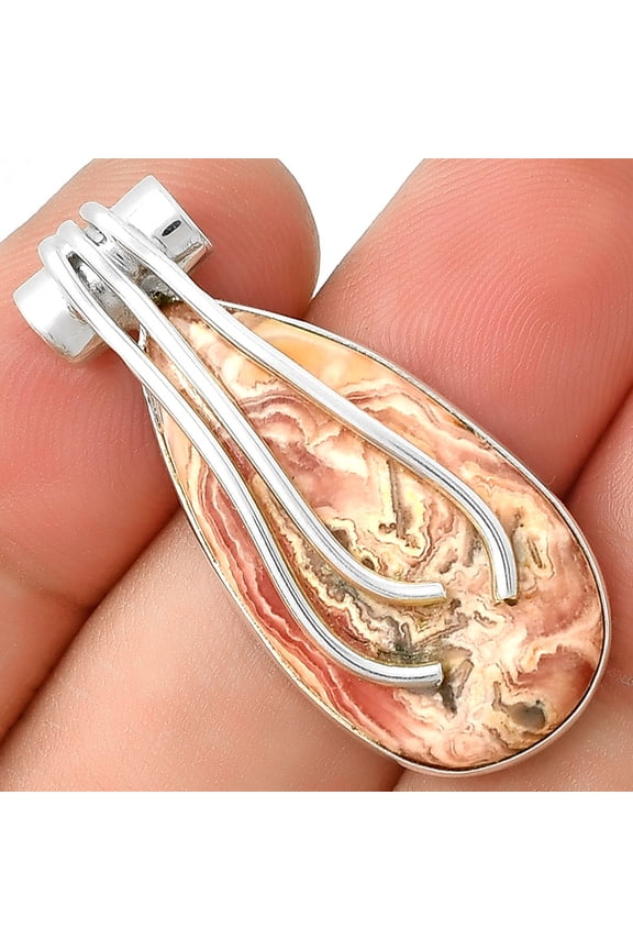 Natural Rhodochrosite Argentina 925 Sterling Silver Pendant Jewelry P-1675 SDP127479