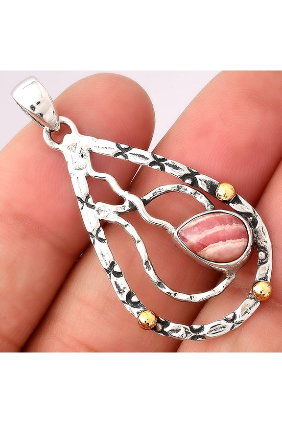 Natural Rhodochrosite Argentina 925 Sterling Silver Pendant Jewelry P-1709 SDP154281