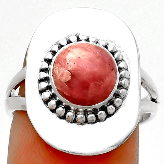 Natural Rhodochrosite Argentina 925 Sterling Silver Ring s.7.5 Jewelry R-1458 SDR189144