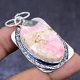 thumbnail image 1 of Natural Rhodochrosite Gemstone 925 Steling Silver Jewelry Pendant 2.05", 1 of 2