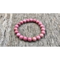 thumbnail image 1 of Natural Rhodonite 8mm Round Shape Smooth Cut Beads Stretchable Bracelet for Men & Women., 1 of 2