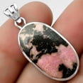 thumbnail image 1 of Natural Rhodonite 925 Sterling Silver Pendant Jewelry P-1002 SDP111168, 1 of 5