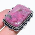 thumbnail image 1 of Natural Rhodonite Gemstone Handmade 925 Sterling Silver Gift Ring Size 6, 1 of 2