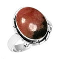thumbnail image 1 of Natural Rhodonite Ring 925 Sterling Silver Handmade Jewelry, 1 of 6