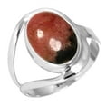 thumbnail image 1 of Natural Rhodonite Ring 925 Sterling Silver Handmade Jewelry, 1 of 6