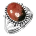 thumbnail image 1 of Natural Rhodonite Ring 925 Sterling Silver Handmade Jewelry, 1 of 6