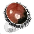 thumbnail image 1 of Natural Rhodonite Women Jewelry 925 Sterling Silver Ring, 1 of 6