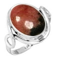 thumbnail image 1 of Natural Rhodonite Women Jewelry 925 Sterling Silver Ring, 1 of 6