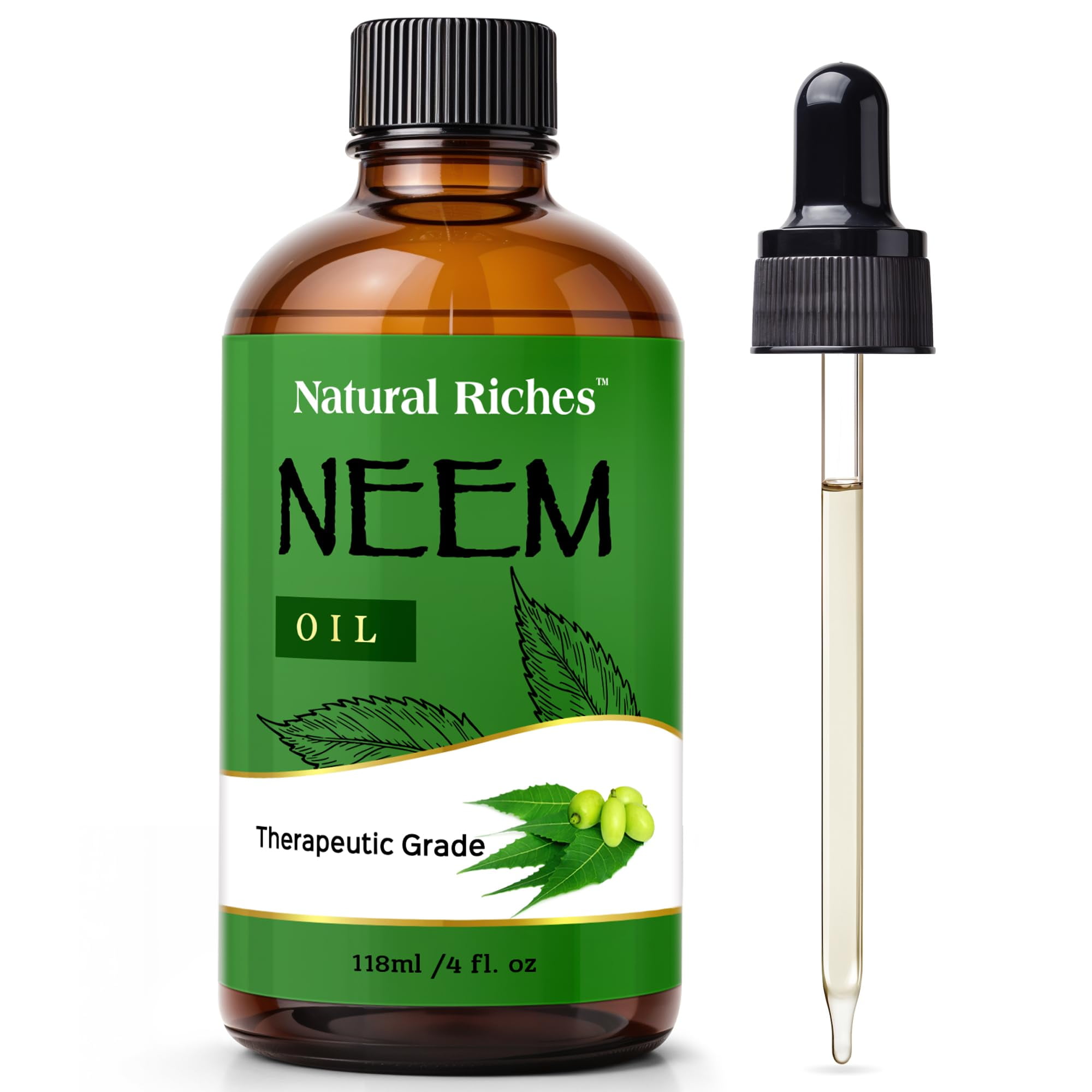 Natural Riches Neem Oil YPF5 for Skin Care Cold Pressed, 100 Pure