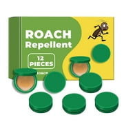 Natural Roach Repellent 12 Pack Pest Control Discs, Non-Toxic, Eco-Friendly Cockroach Deterrent for Home & Kitchen
