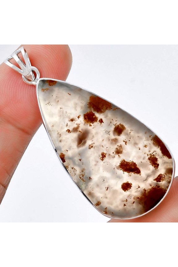 Natural Robinson Ranch Plume Agate 925 Sterling Silver Pendant Jewelry P-1001 SDP128533