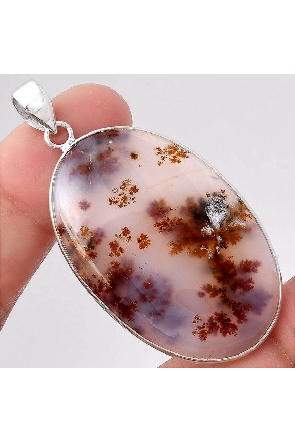 Natural Robinson Ranch Plume Agate 925 Sterling Silver Pendant Jewelry P-1001 SDP154450