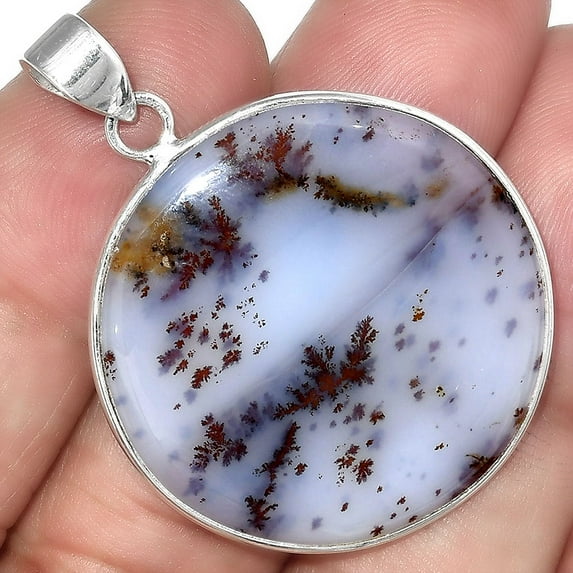 Natural Robinson Ranch Plume Agate 925 Sterling Silver Pendant Jewelry SDP100212