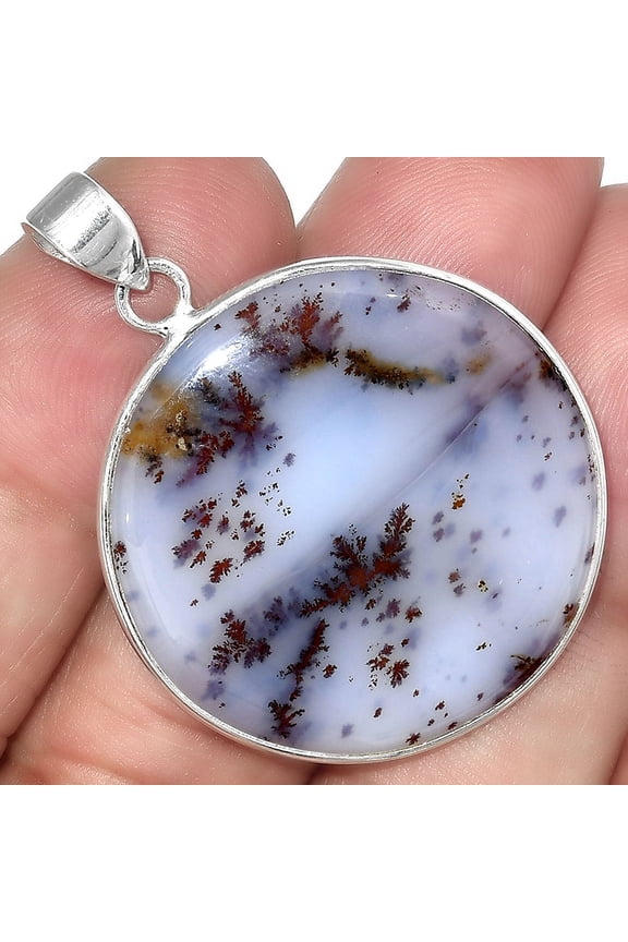 Natural Robinson Ranch Plume Agate 925 Sterling Silver Pendant Jewelry SDP100212